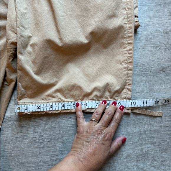 GANNI Twill Camel Cargo Pants Drawstring Hem High Rise Sz 34/US2 Organic Cotton - Picture 16 of 16